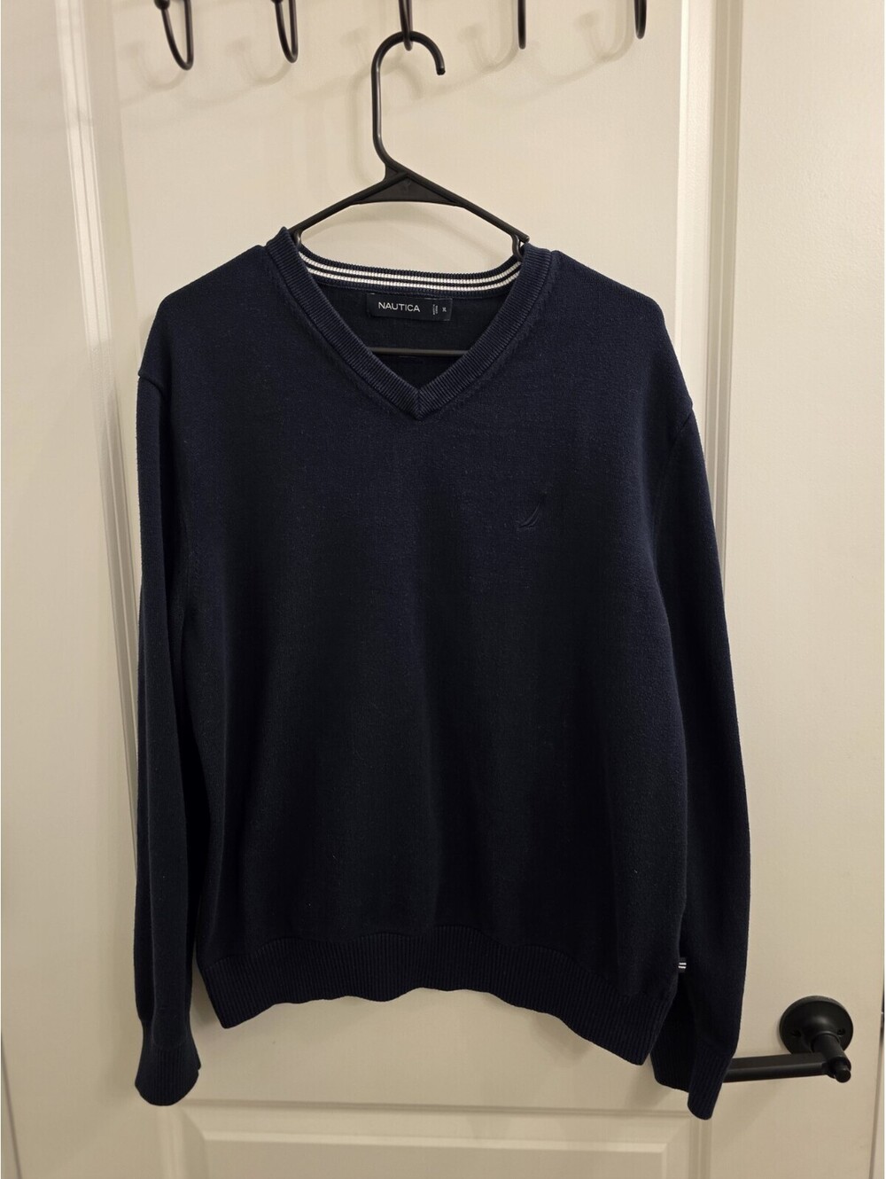 Nautica Men's Long Sleeve Pullover Sweater Size XL Navy Blue
